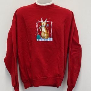 Morning Sun Hallmark Design Collection Red Christmas Sweatshirt Size XL